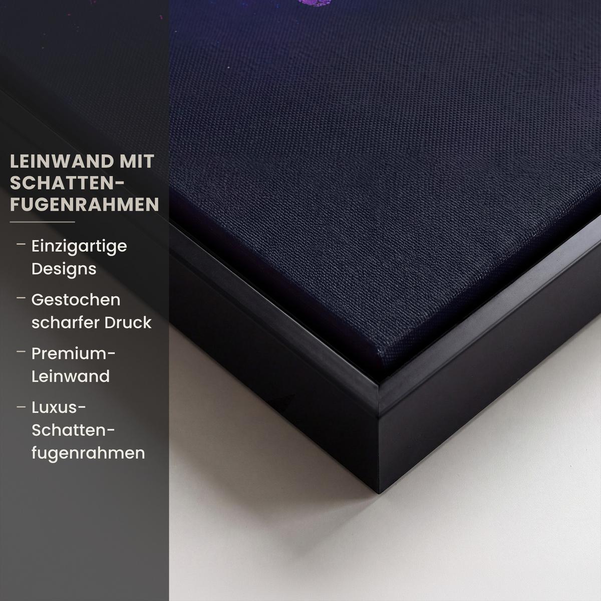 LEINWAND Bilder mit Rahmen - Weltkarte - Bunt - Graffiti - 30x40 - Multicolor, Textil (30/40cm) - MuchoWow