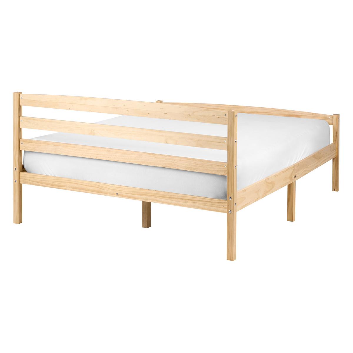 BETT mit Lattenrost 140/200 Kiefernholz Hellbraun Echallon - Hellbraun/Braun, Holz (140/200cm) - Beliani