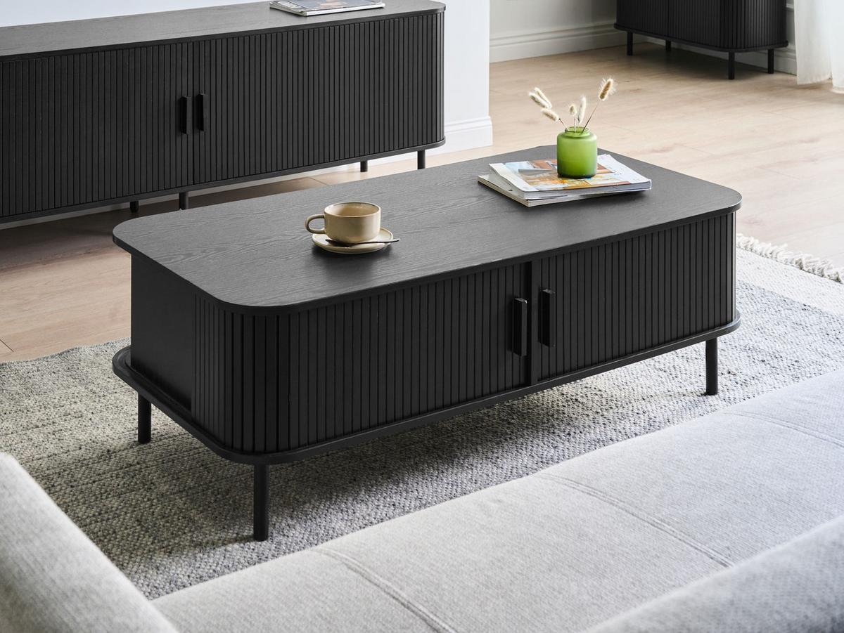 COUCHTISCH Schwarz Bradley - Schwarz, Holzwerkstoff (120/60/41cm) - Beliani