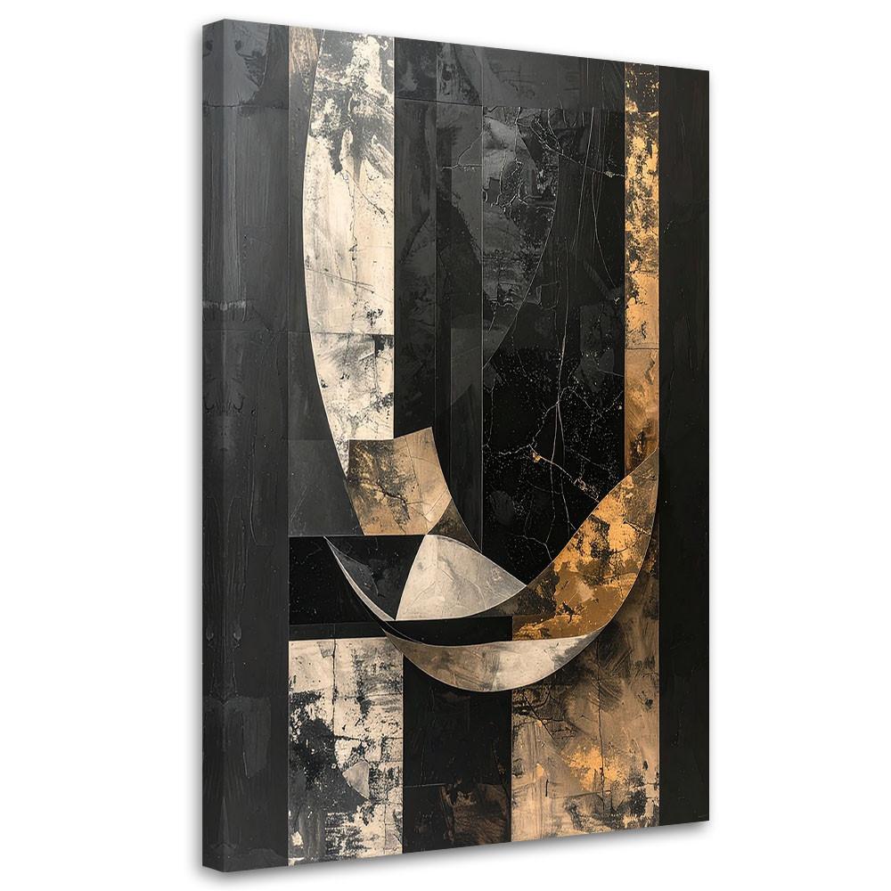 LEINWANDBILD Abstraktion 30x45cm - Schwarz, Textil (30/45cm) - Feeby