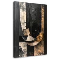 LEINWANDBILD Abstraktion 30x45cm - Schwarz, Textil (30/45cm) - Feeby