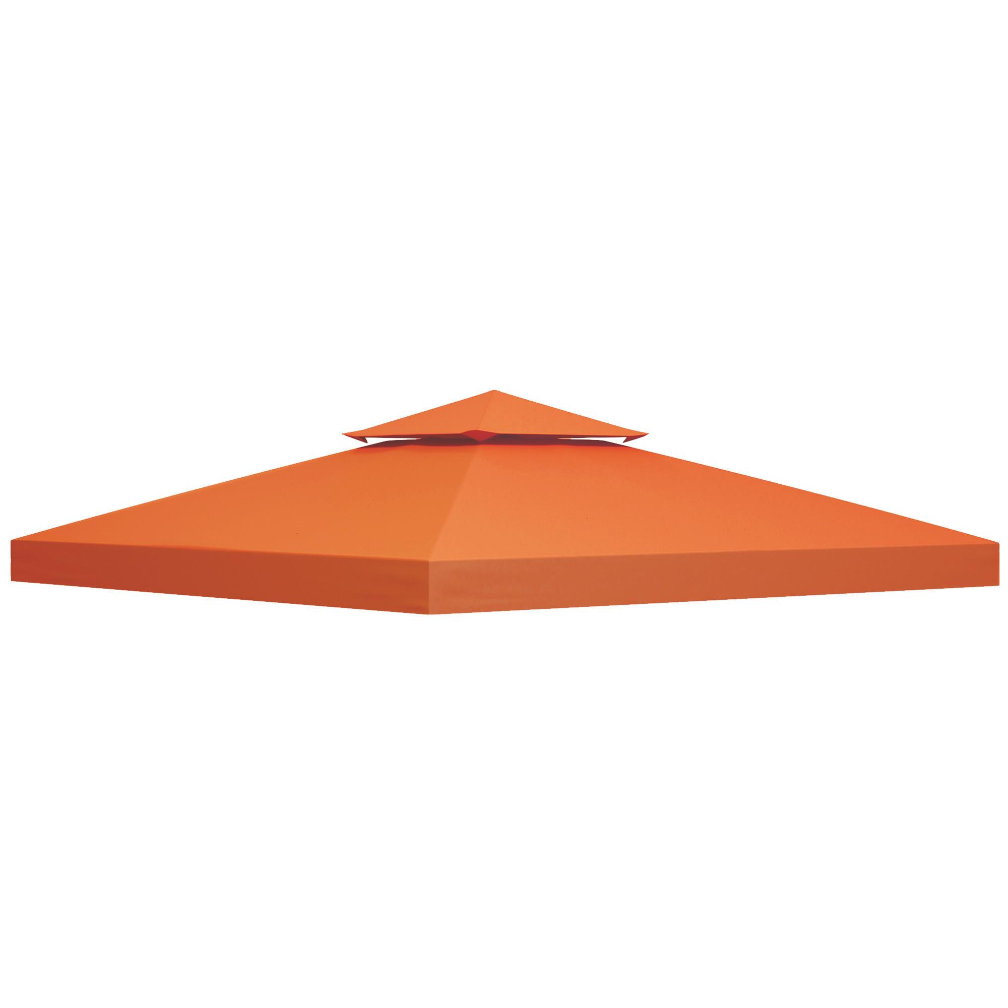 PAVILLONDACH, Polyester, Rostrot - Rot, Kunststoff (300/18/300cm) - Outsunny