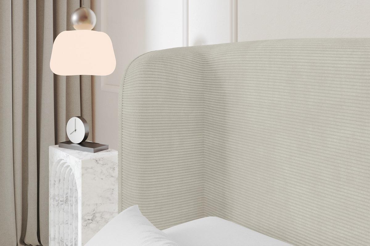 POLSTERBETT mit Bettkasten und Lattenrost, Boxbett ohne Matratze - ESTI 140x200 Creme - Creme, Holzwerkstoff/Textil (140/200cm) - ALTDECOR