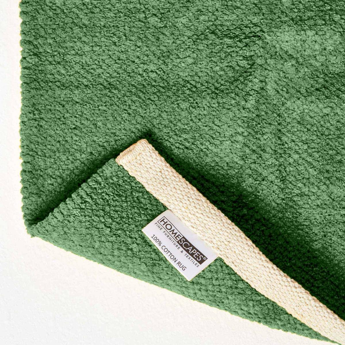 HANDWEBTEPPICH-LÄUFER Chenille 66/200 cm - Dunkelgrün, Textil (66/200cm) - Homescapes