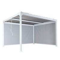 ALU PERGOLA MIT SEITENWAND Weiß - Weiß, Metall (306/224/368cm) - MCW
