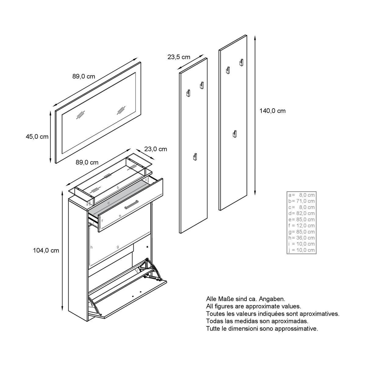 GARDEROBE Enigma Fjord - Dunkelgrün, Holzwerkstoff (160/180/23cm) - Vladon