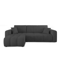 ECKSOFA Dagny Mit Schlaffunktion - Anthrazit, Holzwerkstoff/Textil (248/146cm) - Fun Möbel