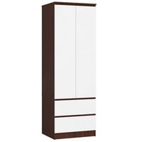 KLEIDERSCHRANK Dunkelbraun, Weiß 180/60/51 - Dunkelbraun/Weiß, Holzwerkstoff (60/180/51cm) - RAUMHIRSCH FURNITURE