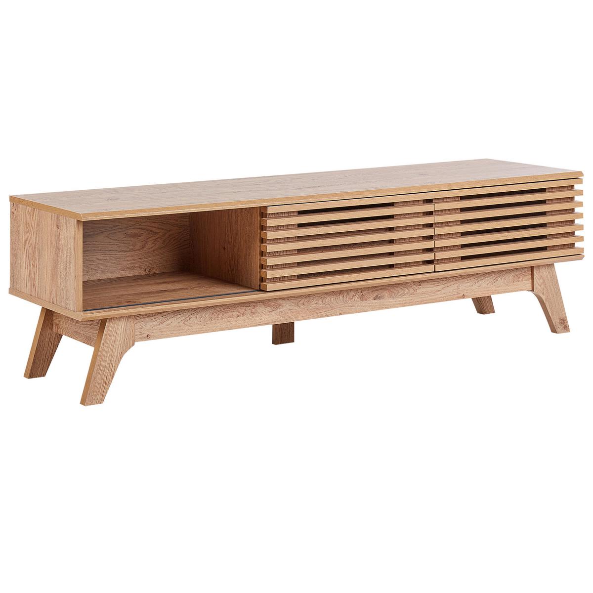 TV-MÖBEL Hellbraun Detroit Ii - Hellbraun, Holzwerkstoff (149/44/36cm) - Beliani