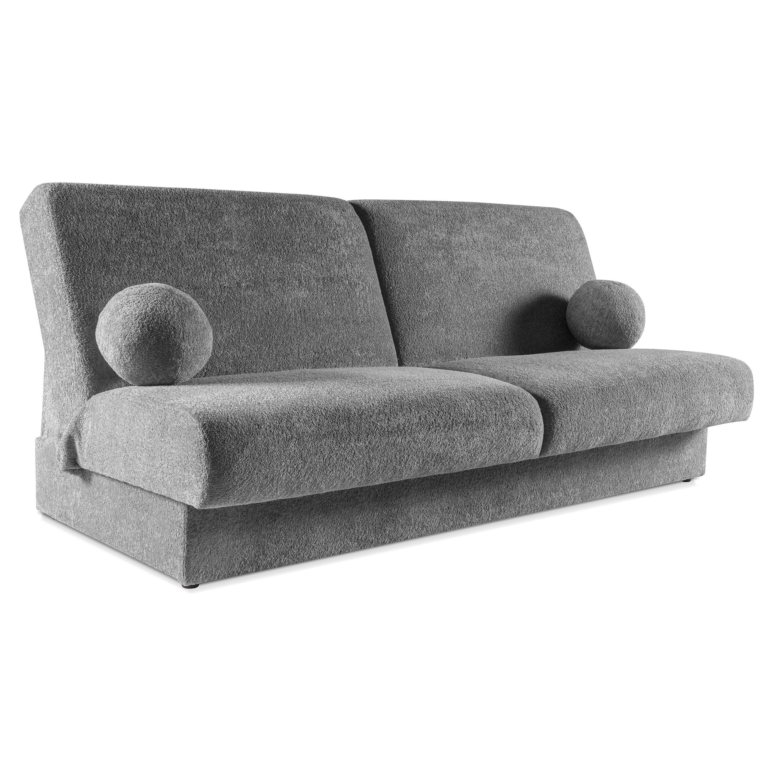 SCHLAFSOFA Beno 3-Sitzer mit Schlaffunktion, Grau - Grau, Textil (199/91/91cm) - Beautysofa