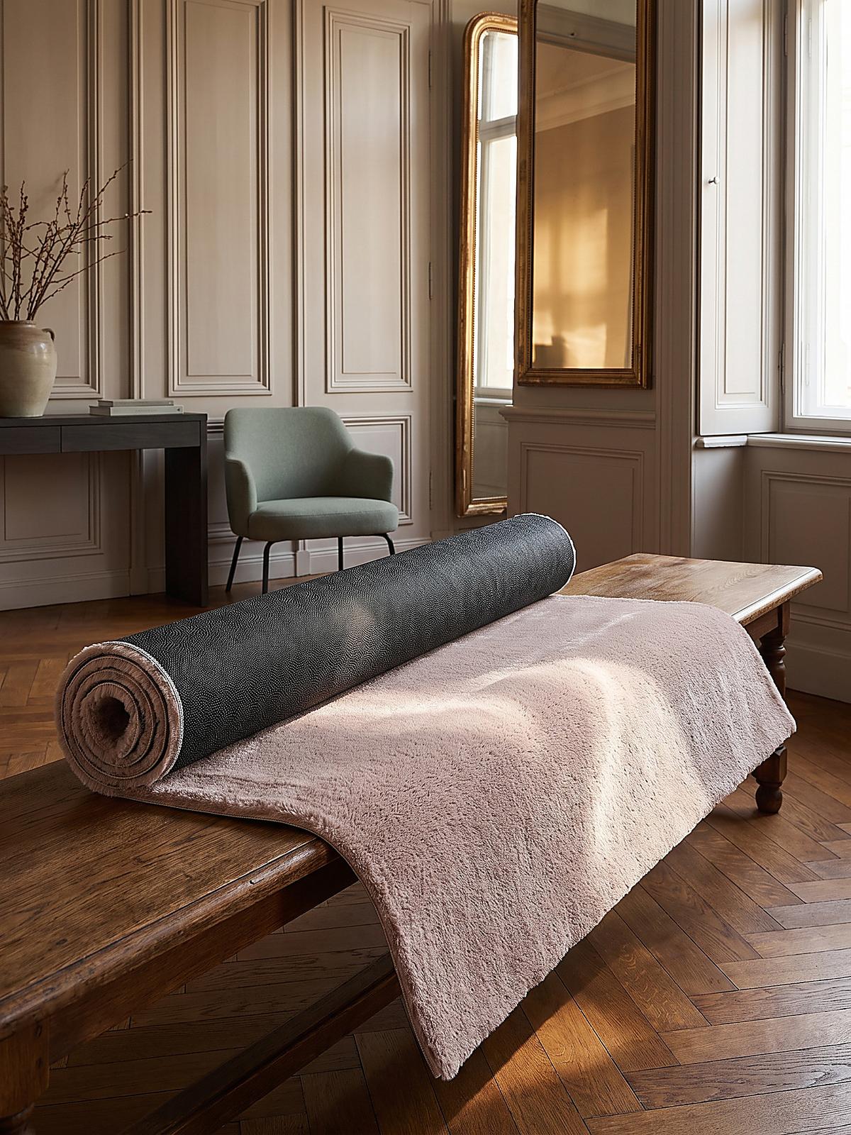 TEPPICHLÄUFER Antirutsch Uni RUTOR Polyester Rosa 80 x 150 cm - Rosa, Textil (80/150cm) - KADIMA DESIGN