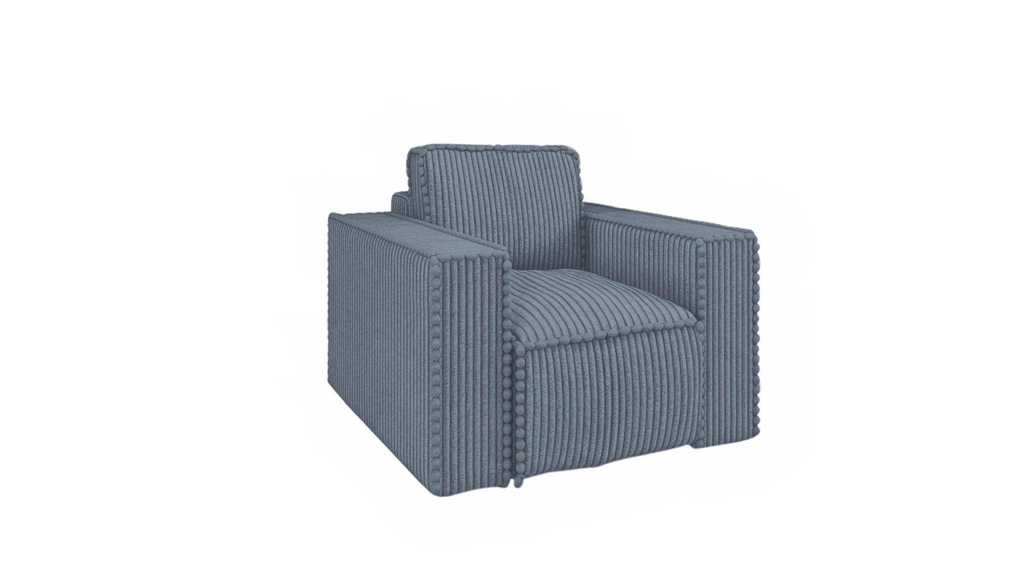 SESSEL Vajana - Blau, Holzwerkstoff/Textil (85/86/102cm) - Fun Möbel