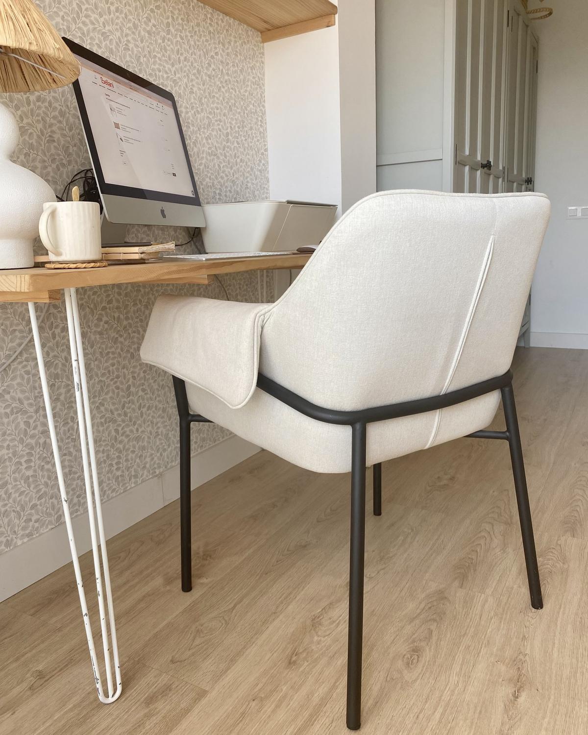 SESSEL Polsterbezug Weiß Arla - Weiß, Textil/Metall (62/82/63cm) - Beliani