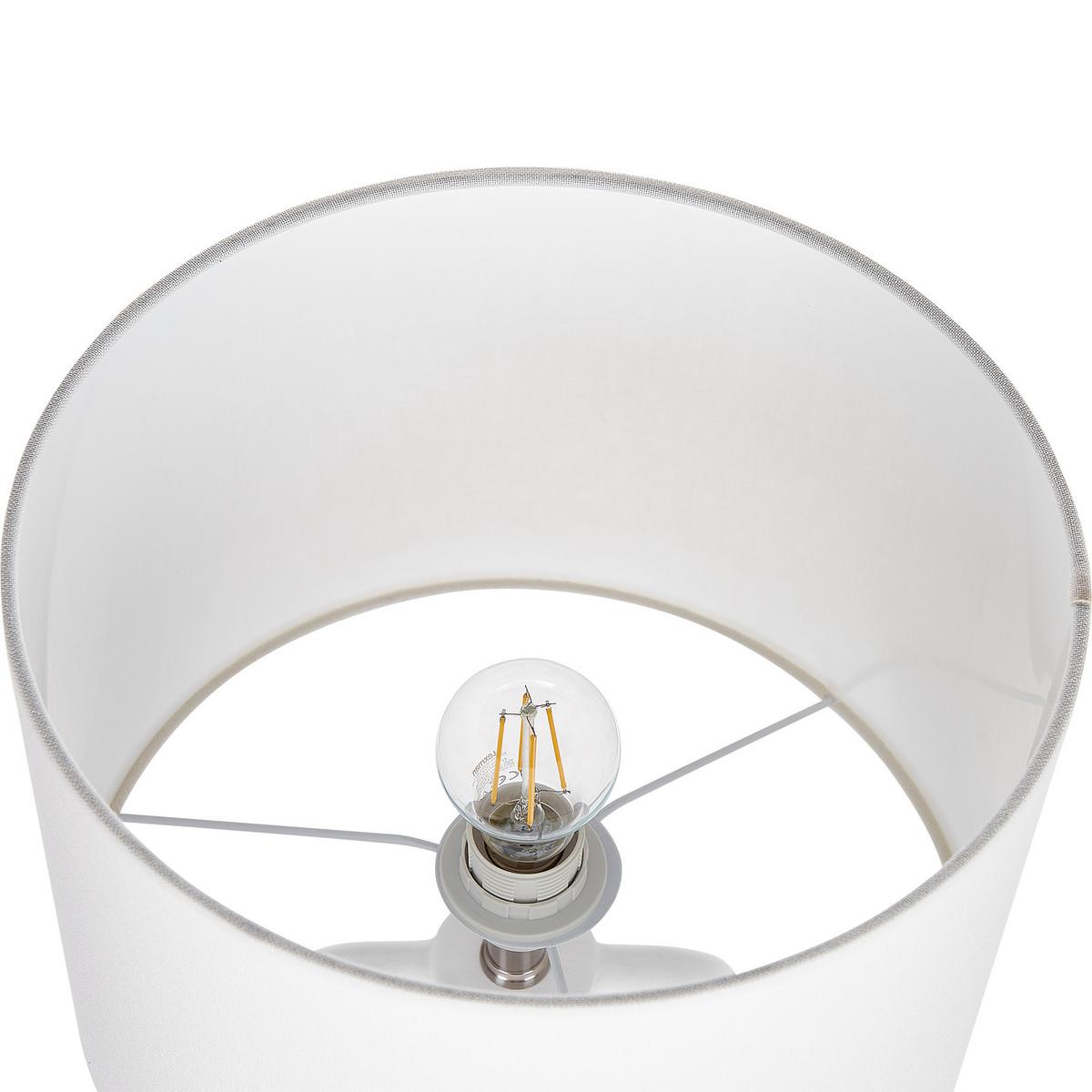 TISCHLAMPE Labrada 32/32/46 cm - Weiß, Keramik (32/32/46cm) - Beliani