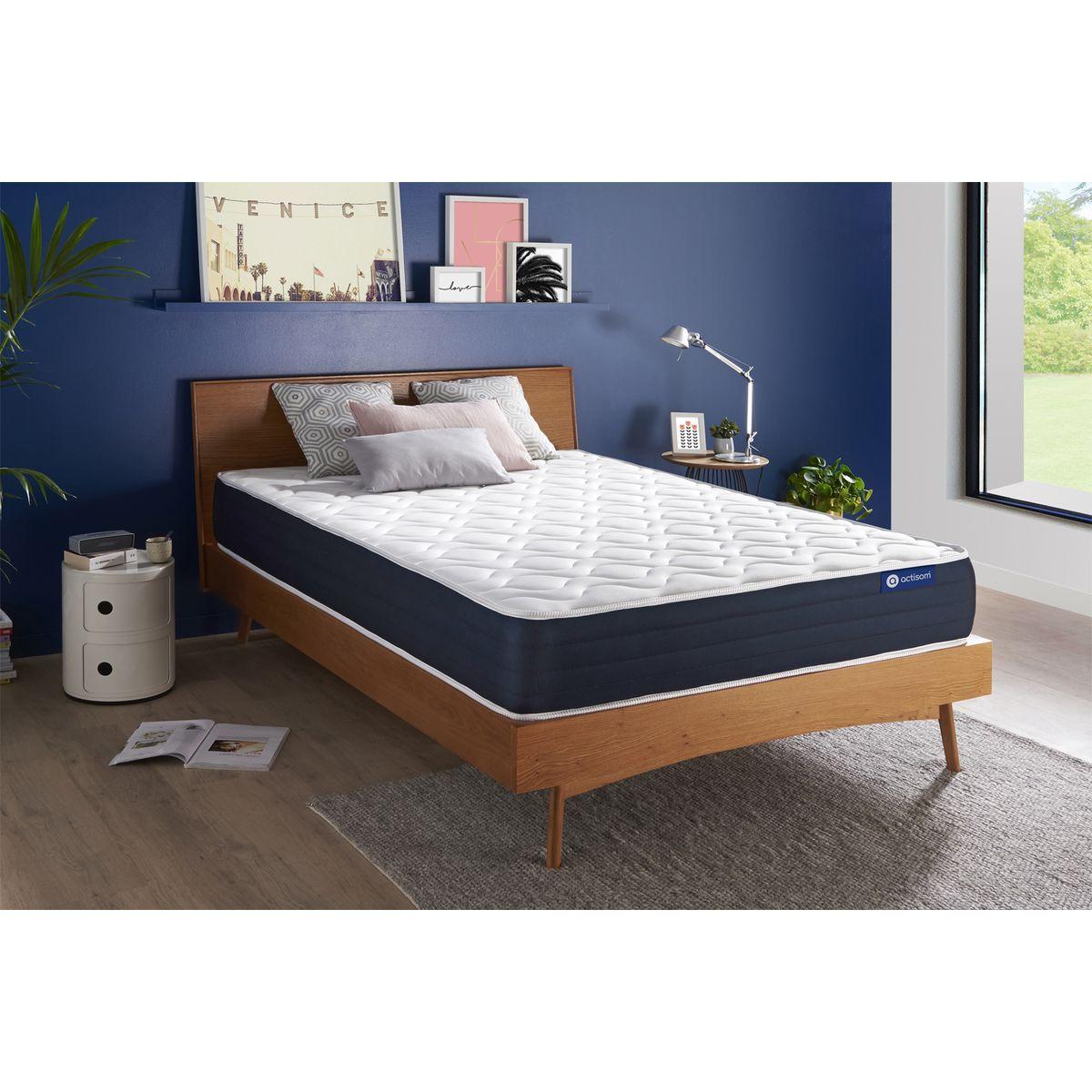 MATRATZE Actiflex sleep Taschenfederkern und Memory-Schaum 130 x 210 cm h2 - Weiß, Textil (130/210cm) - ACTISOM