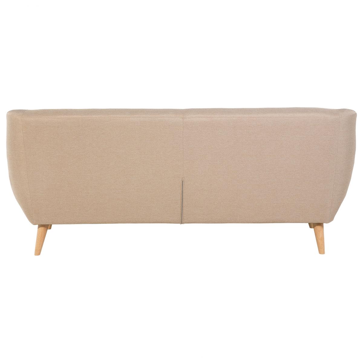 3-SITZER-SOFA beige/hellbraun Motala - Hellbraun/Beige, Textil (182/76/83cm) - Beliani