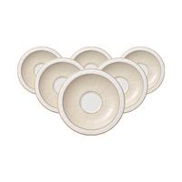 FRÜHSTÜCKSUNTERTASSEN Ivoire weiß-gold ø 18,5 cm 6er Set - Goldfarben/Weiß, Keramik (18.5cm) - Villeroy & Boch