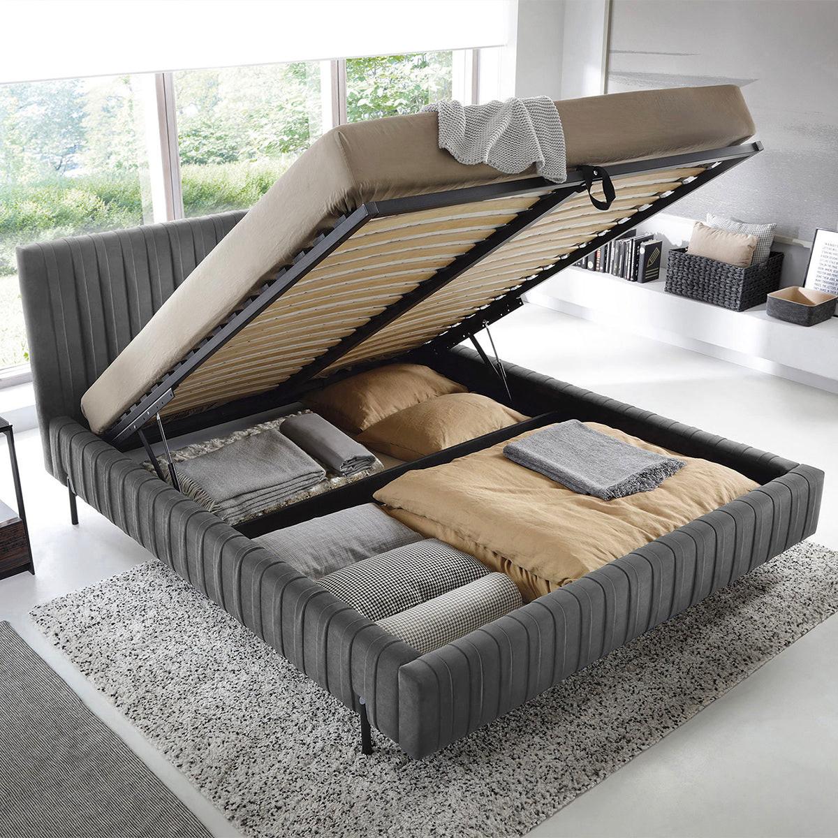BOXBETT 160/200 Ori Dunkelgrau - Grau, Holz (160/200cm) - Petits-meubles