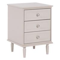 NACHTTISCH mit 3 Schubladen Beige Oberon - Beige, Holz/Holzwerkstoff - Beliani