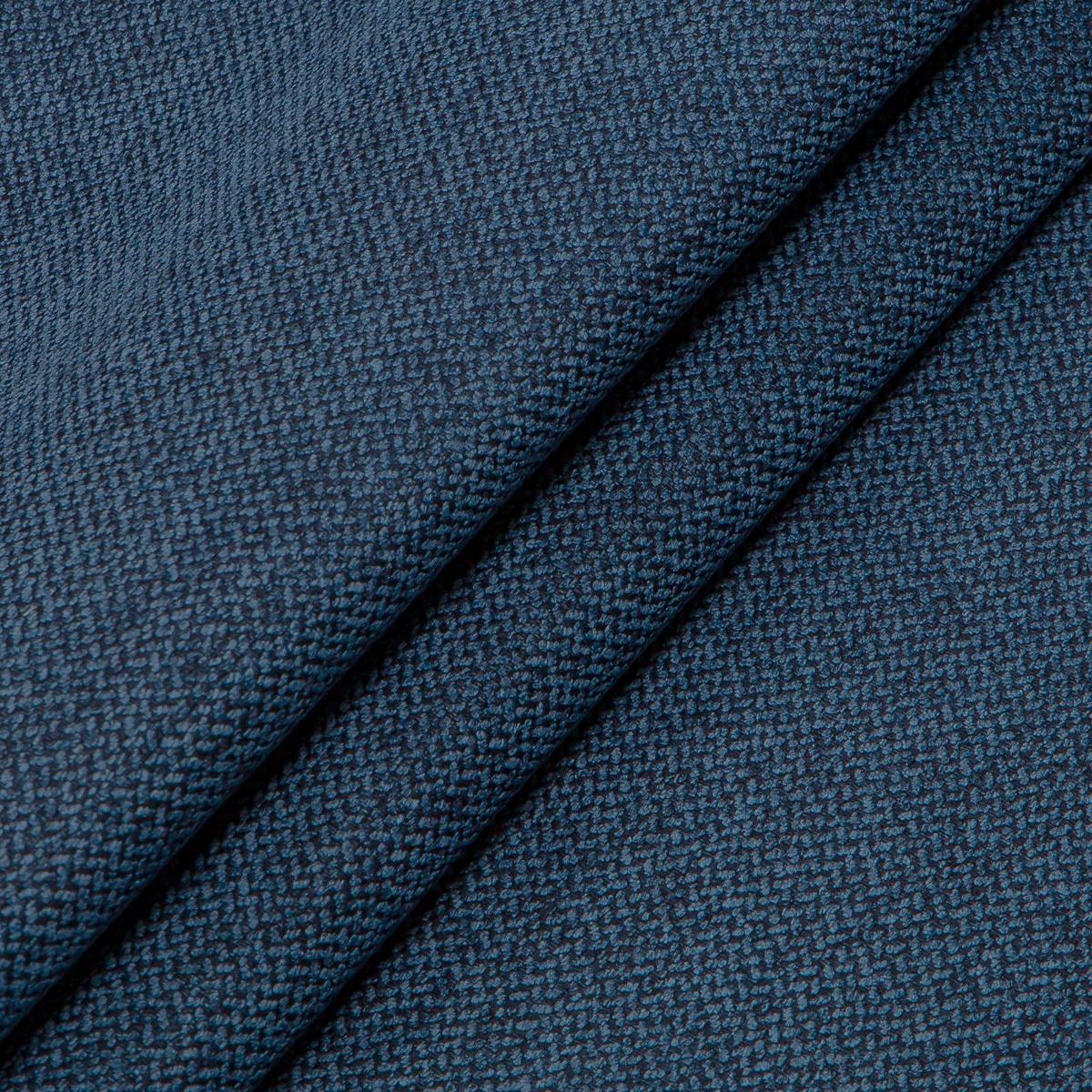 SOFA blau Flachgewebe 2,5-Sitzer 203 cm, Couch mit Steppoptik - Blau/Chromfarben, Holz/Textil (203/92/94cm) - Inn.Furn