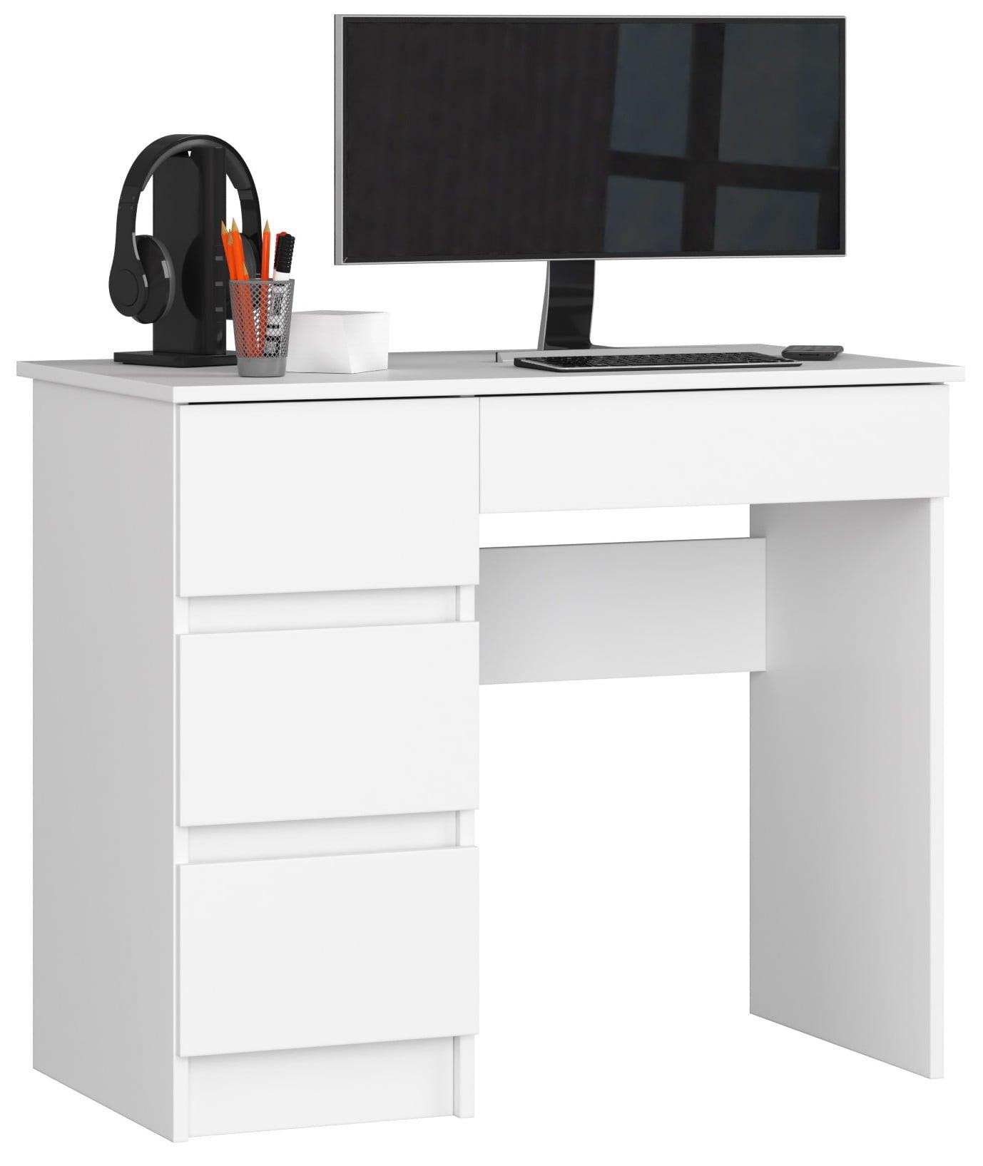 SCHREIBTISCH Weiß 77/90/50 - Weiß, Holzwerkstoff (120/53.6/77cm) - RAUMHIRSCH FURNITURE