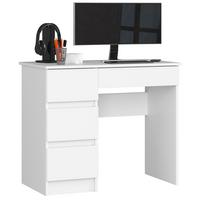 SCHREIBTISCH Weiß 77/90/50 - Weiß, Holzwerkstoff (120/53.6/77cm) - RAUMHIRSCH FURNITURE