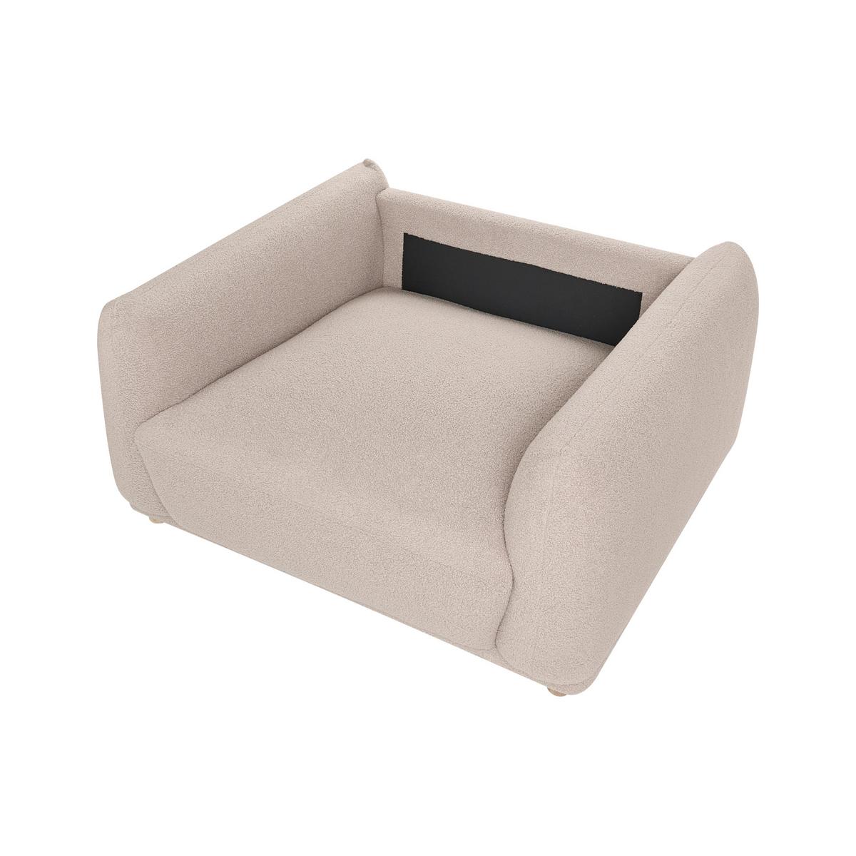 SESSEL Bouclé Beige Jubek - Beige, Textil (120/81/104cm) - Beliani