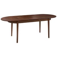 ESSTISCH ausziehbar Dunkle Esche 180-220/90 cm Larto - Dunkelbraun, Holzwerkstoff (180/90/76cm) - Beliani