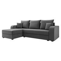 ECKSOFA Hewlet Bis - Schwarz/Grau, Holz/Kunststoff (237/139cm) - MIRJAN24
