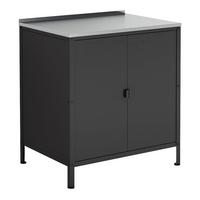 OUTDOOR-SCHRANK Bolognano - Schwarz, Metall (80/92/50cm) - casa.pro