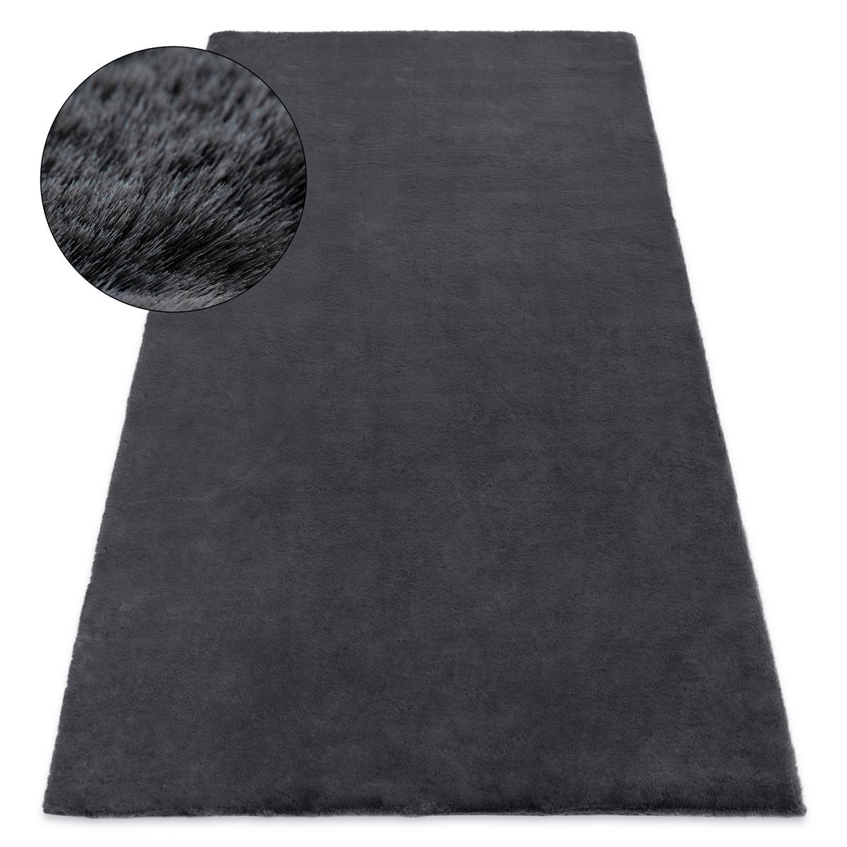 TEPPICH Bunny 120/170 cm - Anthrazit, Textil (120/170cm) - rugsX