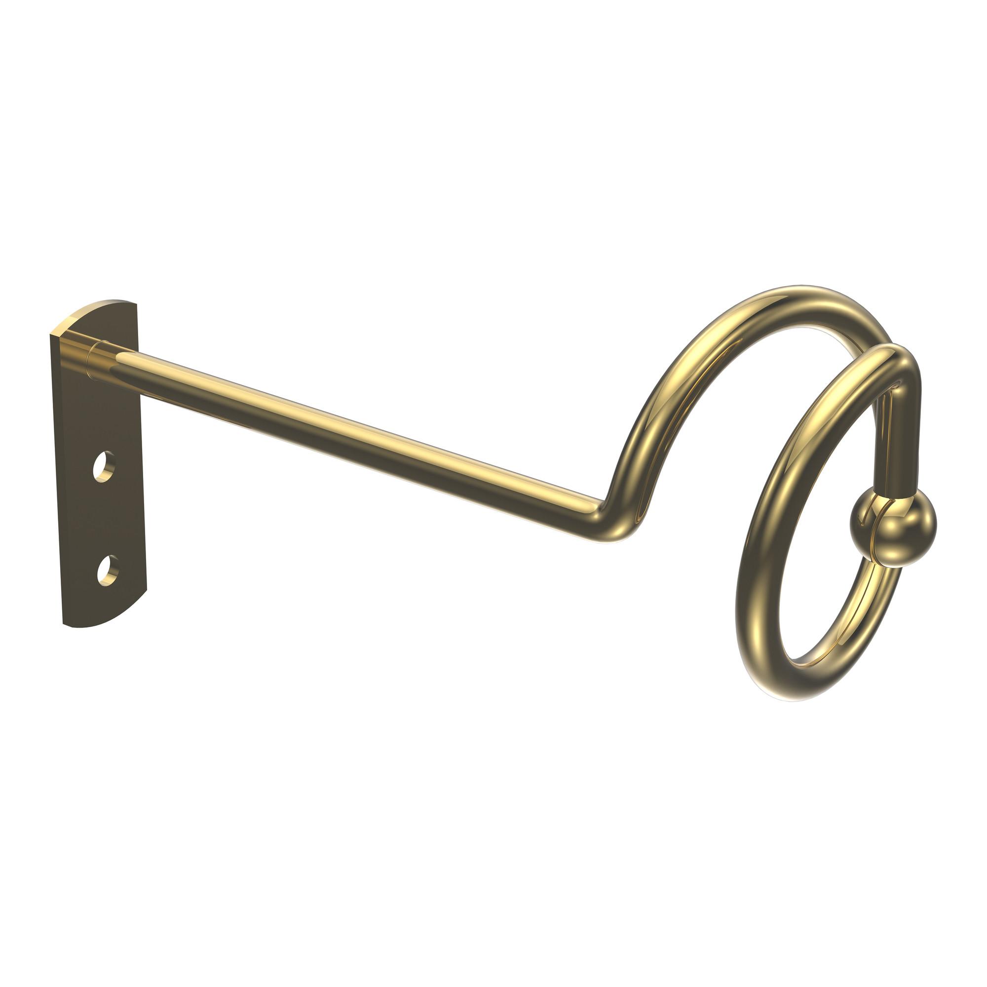 DRAPIERHAKEN für Gardinen / Vorhänge, Messing-farbig, Packung 1 Paar - Messingfarben, Metall (13.8/5.8/5.8cm) - INTERDECO