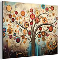 METALLBILD Baum - Baum des Lebens - Farbe 40x30 cm - Braun, Metall (40/30cm) - MuchoWow