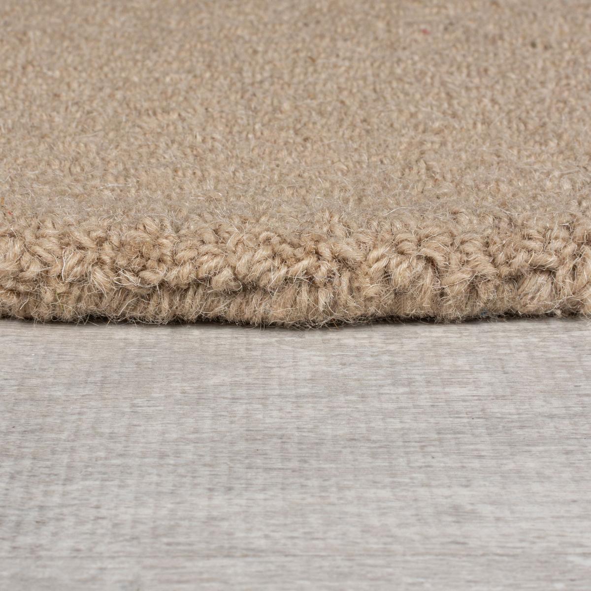 WOLLTEPPICH HALLEIN, mit Wellenmuster, Beige-Braun, 160 x 230 cm - Beige, Textil (230/160cm) - KADIMA DESIGN