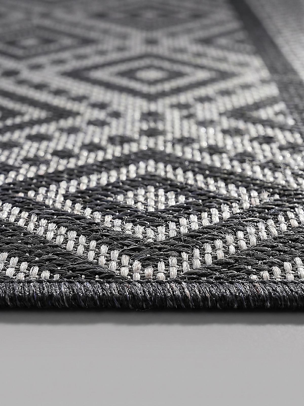 FLACHWEBTEPPICH Berber ESERA Polypropylen Anthrazit 160 x 220 cm - Anthrazit, Textil (160/220cm) - KADIMA DESIGN