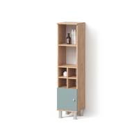 MIDISCHRANK Fucino Grün 30 x 130.6 cm kleine Tür - Grün, Holzwerkstoff (30/130.6/30cm) - Livinity®