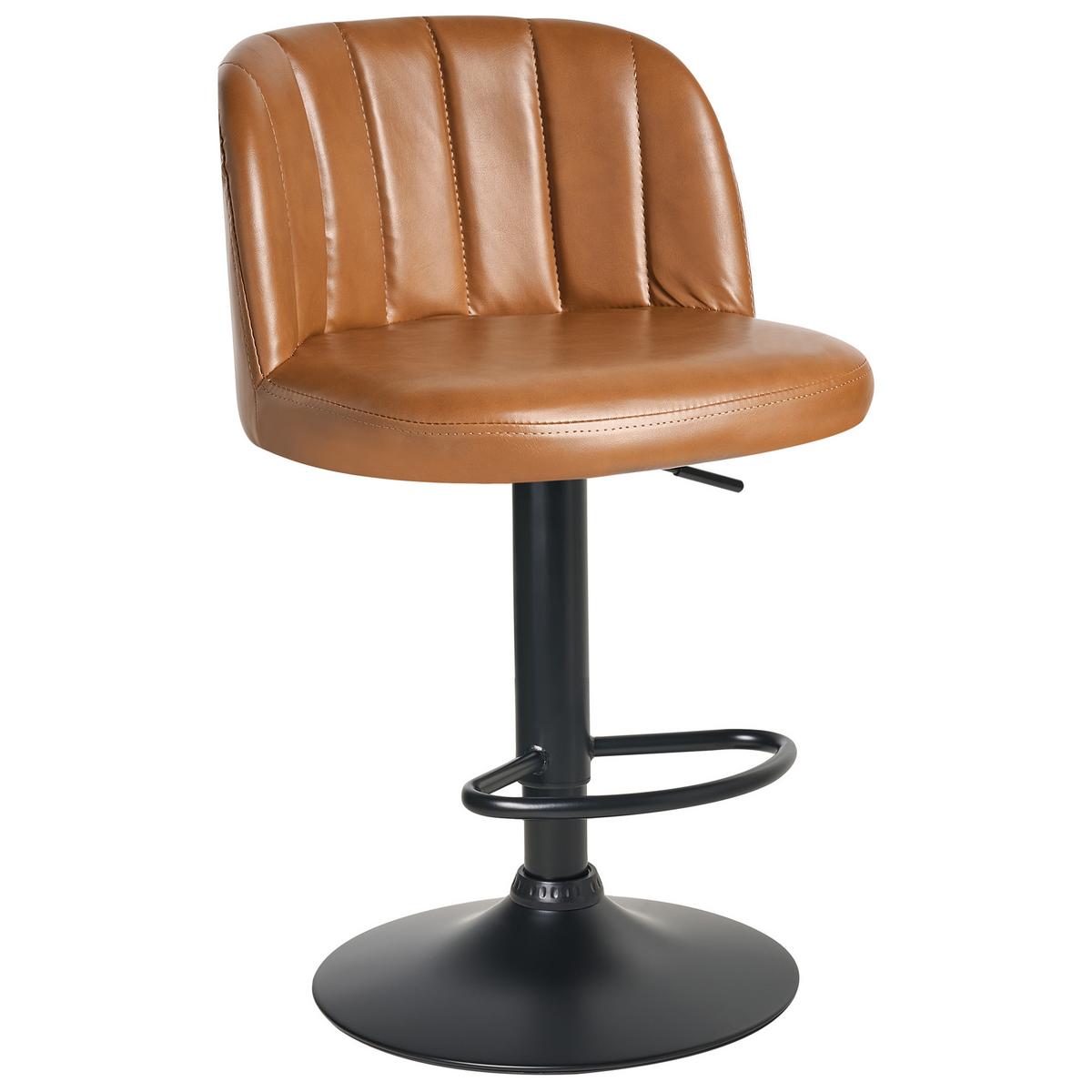 BARHOCKER 2er-Set Goldbraun Vlore - Schwarz/Braun, Kunststoff (45/82/46cm) - Beliani