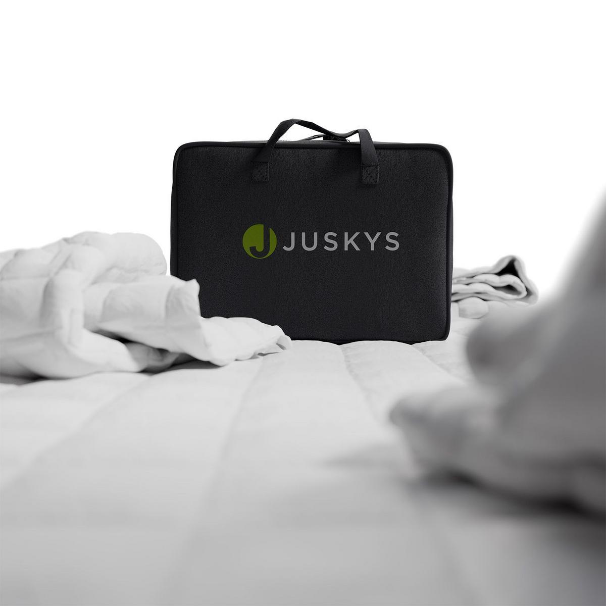 GEWICHTSDECKE Anti Stress Bettdecke 135x200 cm 9 kg - Weiß, Textil (135/200cm) - Juskys