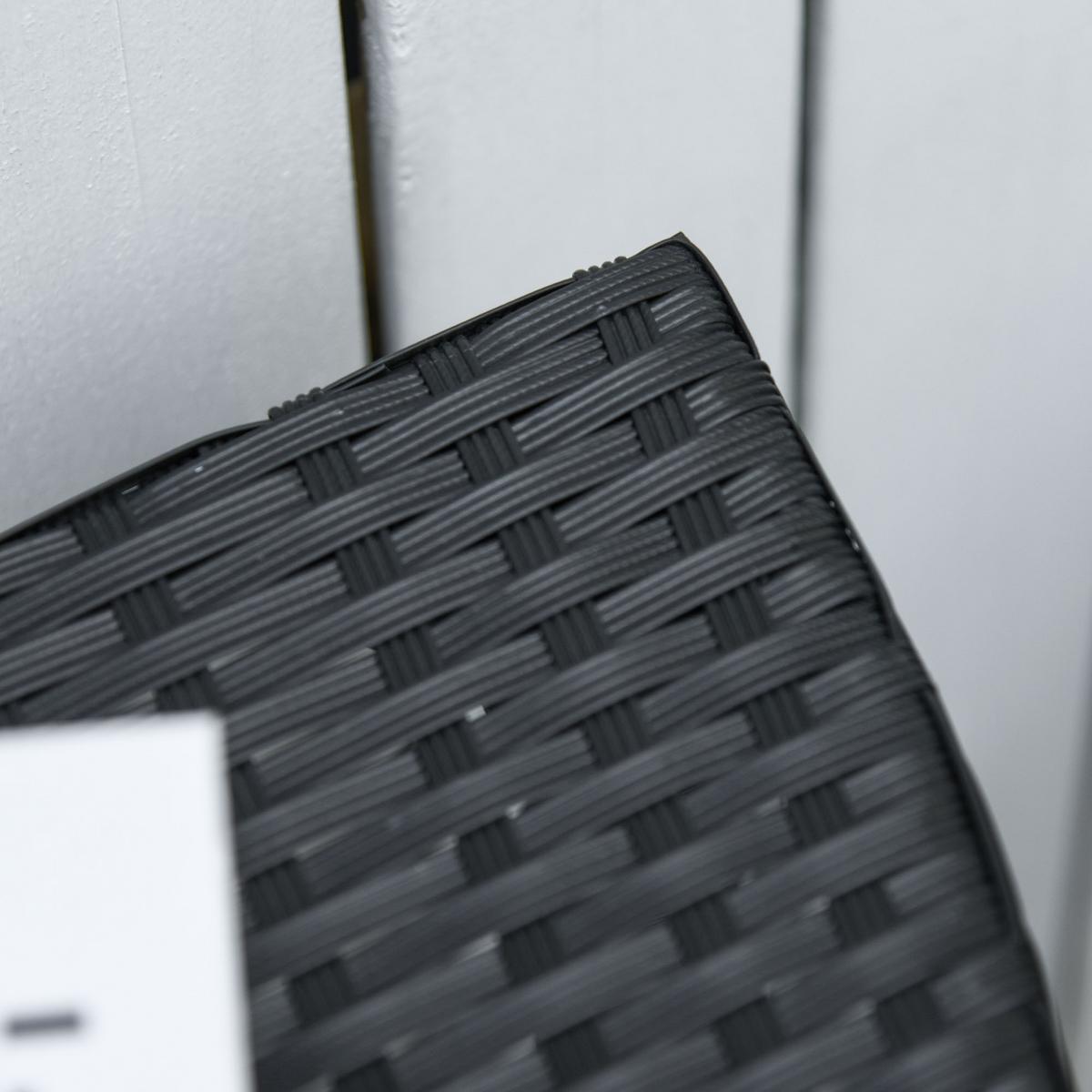 BALKONTISCH, Schwarz, Polyrattan, Metall - Schwarz, Kunststoff (100/50/74cm) - Outsunny