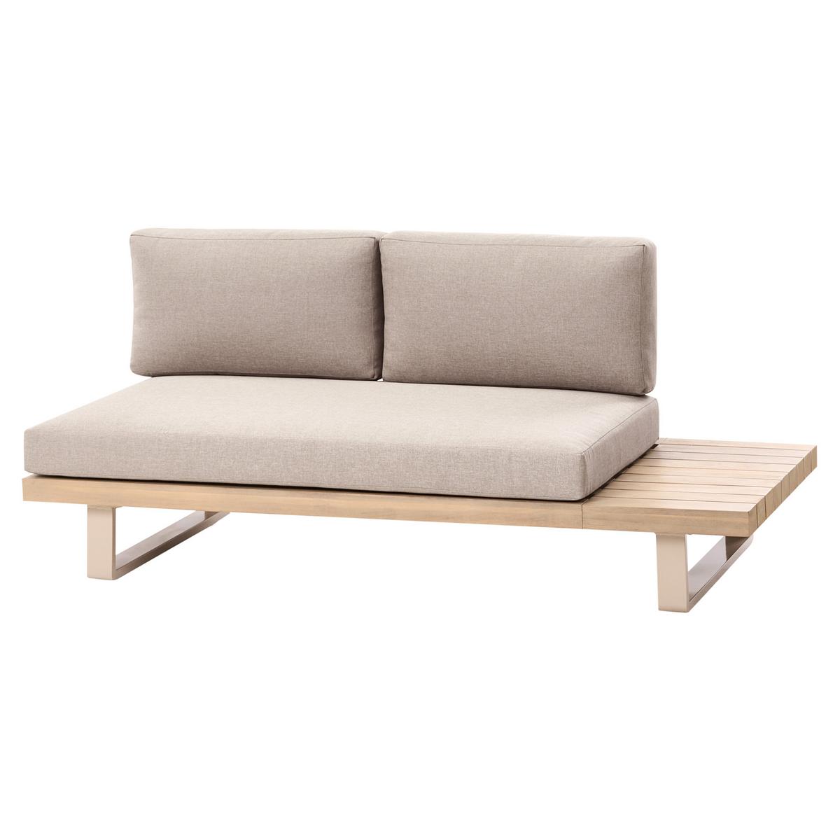 LOUNGEGARNITUR Beige Mykonos - Taupe/Braun, Holz - Beliani