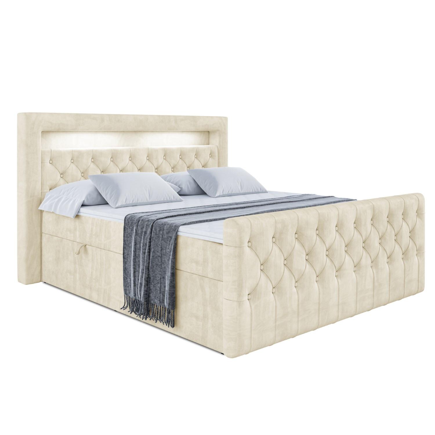 BOXBETT AURORA - 140x200 - H4 - Beige - Beige, Holzwerkstoff (140/200cm) - ALTDECOR