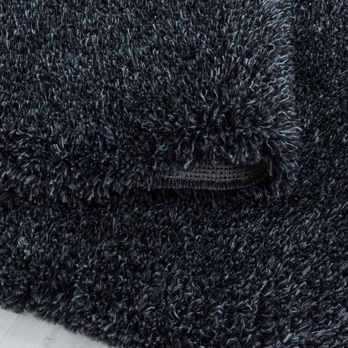 HOCHFLORTEPPICH SALZACH, einfarbig, aus Polypropylen, Anthrazit, 120 x 170 cm - Anthrazit, Textil (170/120cm) - KADIMA DESIGN