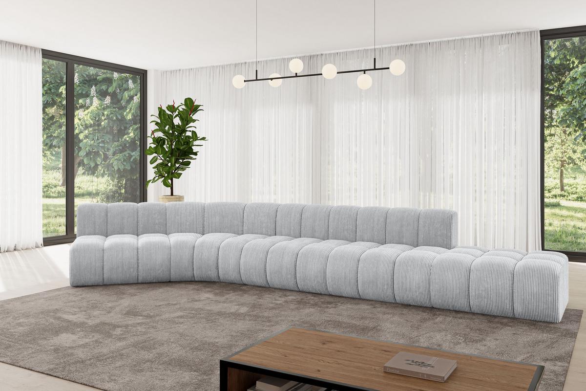 ECKSOFA modulares Sofa Brilo-L2 - 471x174x70 cm Grau - Grau, Holzwerkstoff/Textil (471/174cm) - ALTDECOR