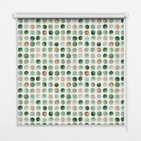 INNENROLLO - Fensterrollo - Rollo - 60x40 cm - Grüne Kreise - Grün, Kunststoff (60/140/0.5cm) - TULUP