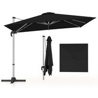 AMPELSCHIRM 300cm Schwarz - Schwarz, Metall (300/300cm) - COSTWAY