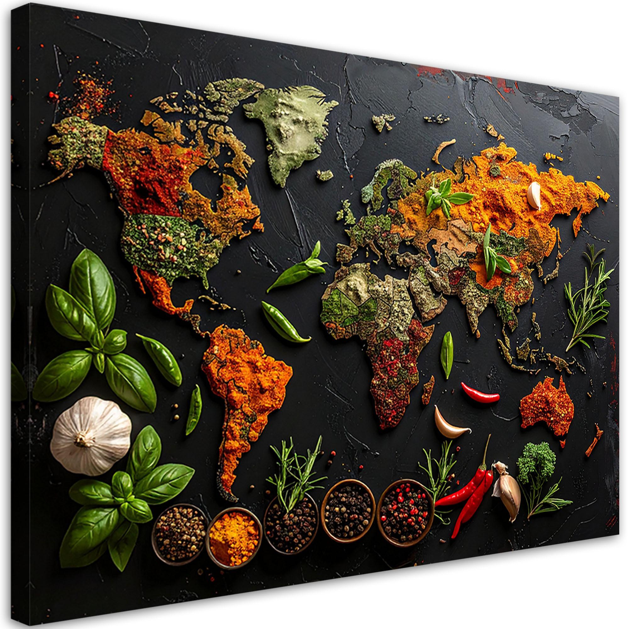 LEINWANDBILD Essen & Trinken 30x20cm - Multicolor, Textil (30/20cm) - Feeby