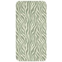 BADEMATTE Zebra - Motiv - Grün 60x120 cm - Salbeigrün, Textil (60/120cm) - OnlyWow