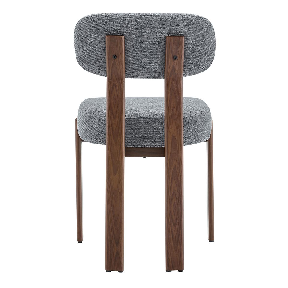 ESSZIMMERSTUHL 2ER-SET aus Leinenstoff mit gebogener Rückenlehne und dicker Polsterung - Grau, Textil (49/82.5/57cm) - Urban Meuble