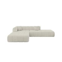 ECKSOFA Ottomane Links BILA-L 289x176x71 Creme Cord - Creme/Schwarz, Holzwerkstoff/Kunststoff (176/289cm) - ALTDECOR