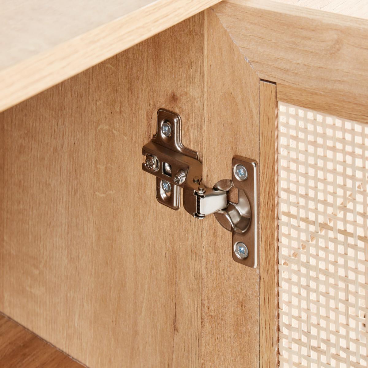 SIDEBOARD mit 2 Türen Hellbraun Pasco - Braun, Holzwerkstoff (120/77/39cm) - Beliani